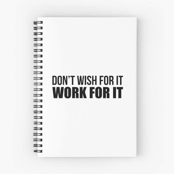 Item preview, Don't Wish For It Work For It - Motivational Quote designed and sold by maniacfitness.