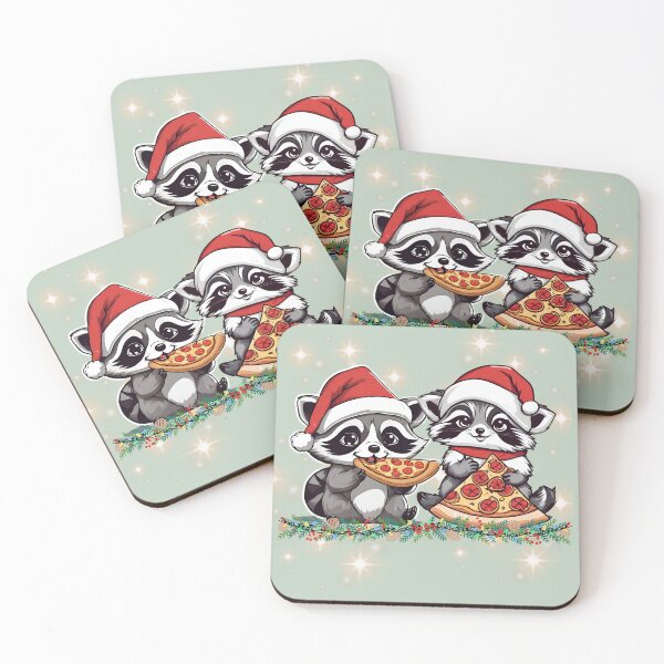Item preview, Raccoon Pizza Christmas designed and sold by AOCollections.