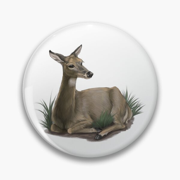 Item preview, Whitetail Deer Doe Resting Laying Down designed and sold by Modsecai.