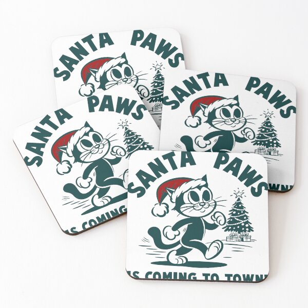 Item preview, Santa Paws is Coming to Town - Festive Cat designed and sold by Petoonia.