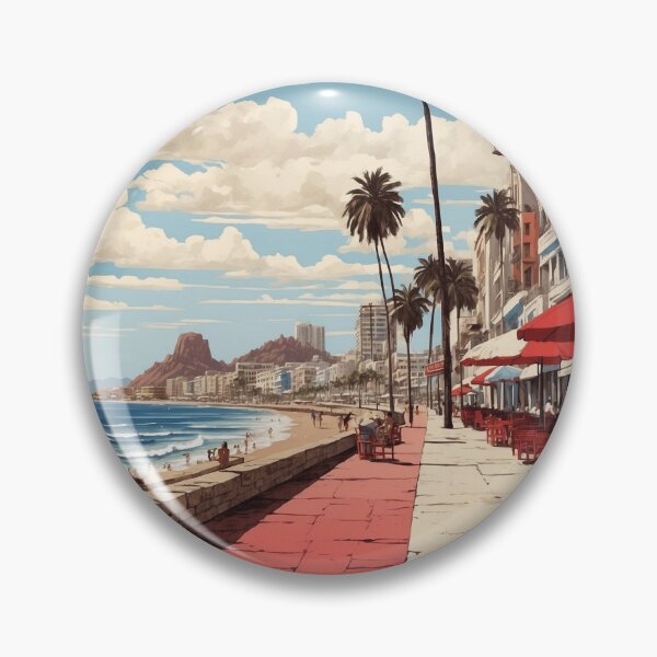 Item preview, Malecon de Mazatlan Mexico Vintage Poster Tourism designed and sold by TravelersGems.