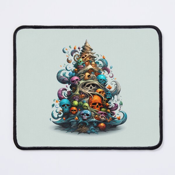 Item preview, Edgy Skull Christmas Tree in Blue, Purple, and Orange designed and sold by meganohm.