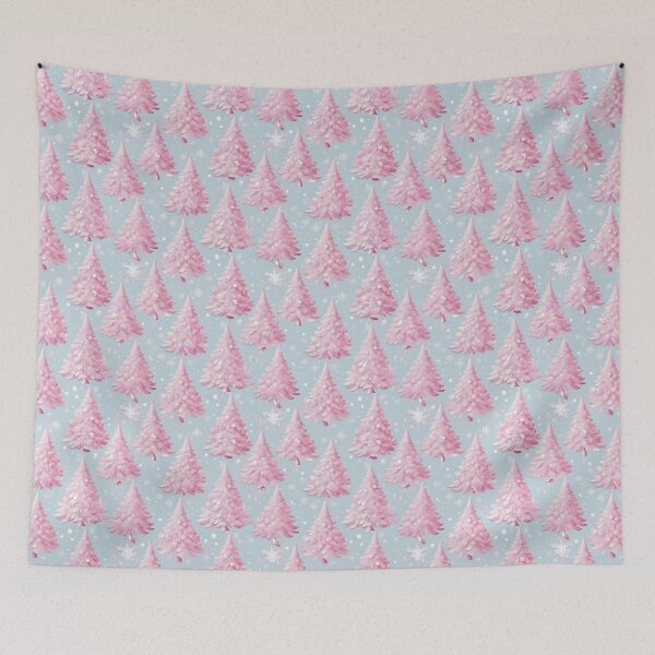 Item preview, Pink Christmas Trees Pattern designed and sold by Patternliss.