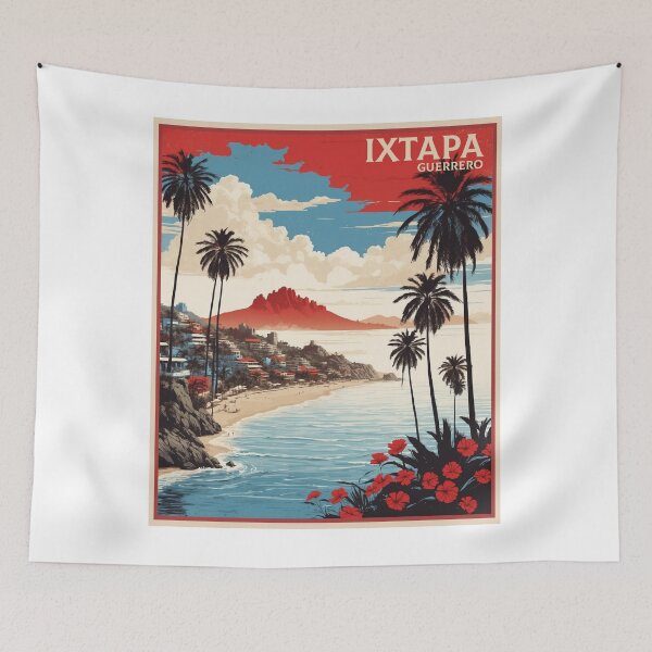 Item preview, Ixtapa Guerrero Mexico Vintage Poster Tourism designed and sold by TravelersGems.