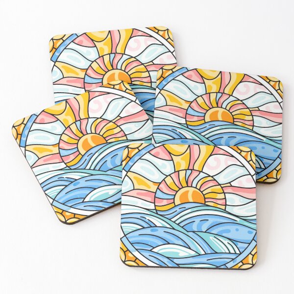 Item preview, Stained Glass Pattern ocean  designed and sold by Timegraf.