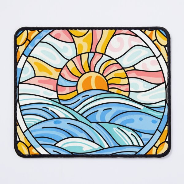 Artikelvorschau, Stained Glass Pattern ocean entworfen und verkauft von Timegraf.