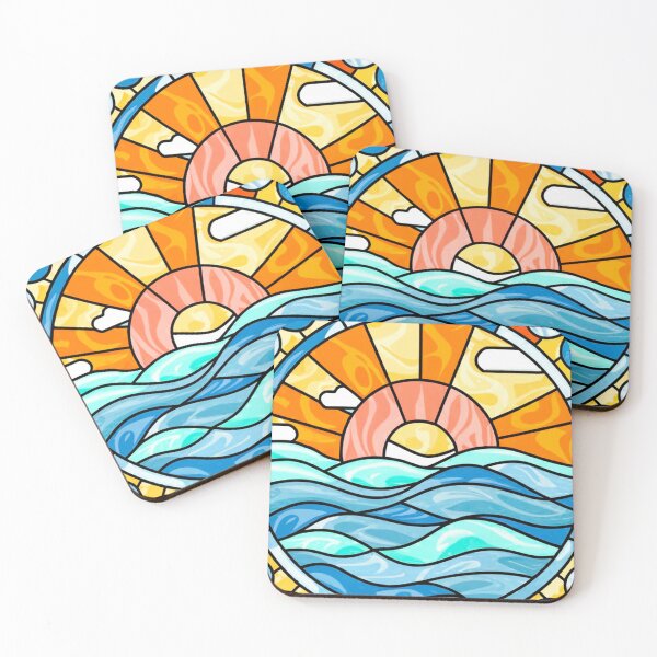 Item preview, Stained Glass Pattern ocean  designed and sold by Timegraf.
