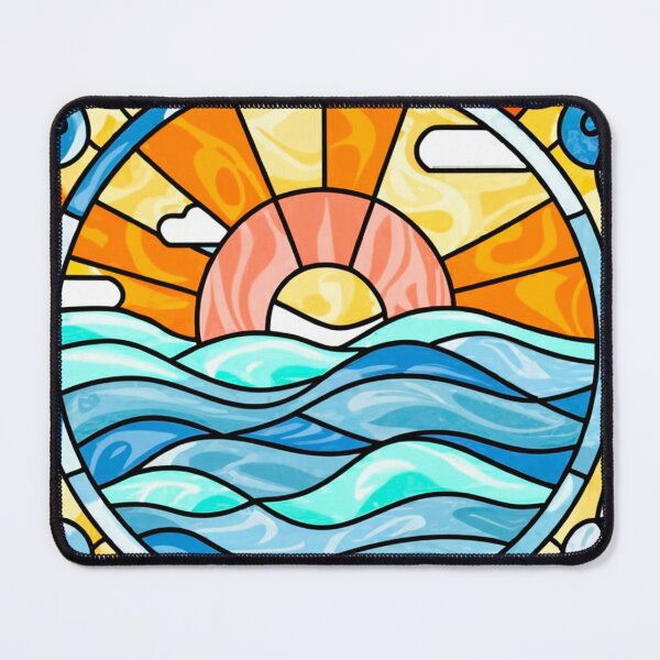 Artikelvorschau, Stained Glass Pattern ocean entworfen und verkauft von Timegraf.