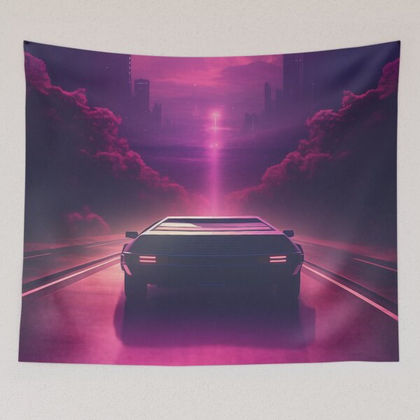 Item preview, Electric Dreamscape: Retrofuturistic Nightfall Odyssey designed and sold by Mullet Monkey.