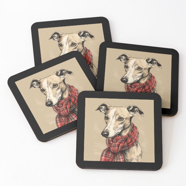 Item preview, Whippet Christmas Plaid Watercolor designed and sold by rafaeltto.