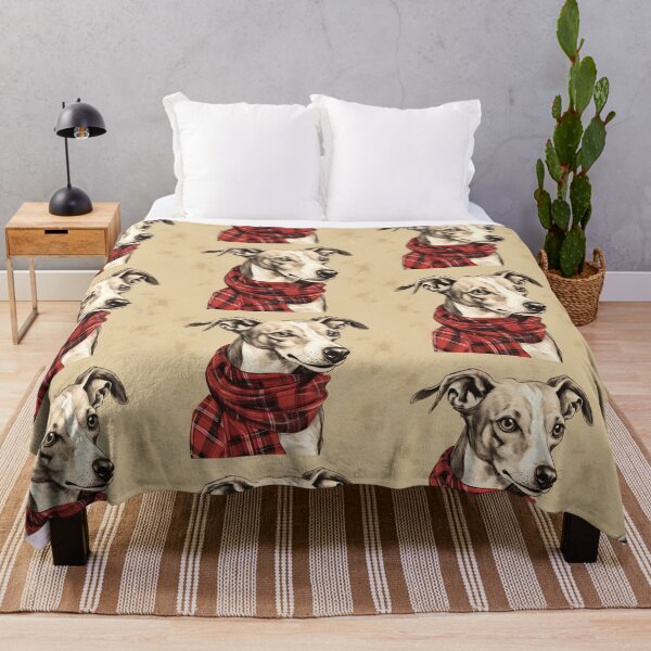 Item preview, Whippet Christmas Plaid Watercolor designed and sold by rafaeltto.