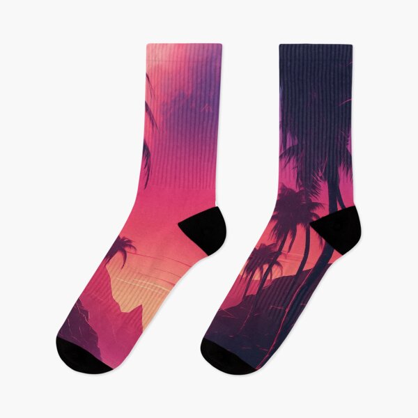 Item preview, Synthwave Shadows: Nightfall's Electric Ballet designed and sold by Mullet Monkey.