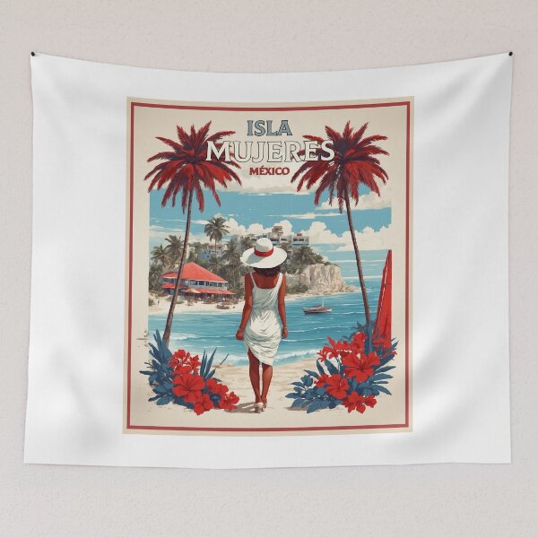 Item preview, Isla Mujeres Mexico Vintage Poster Tourism 2 designed and sold by TravelersGems.