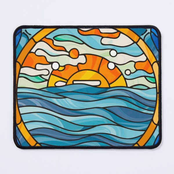 Artikelvorschau, Stained Glass Pattern ocean entworfen und verkauft von Timegraf.