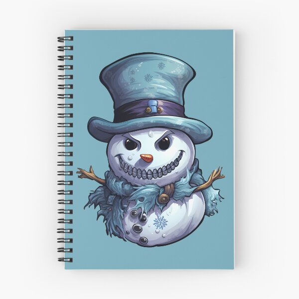 Item preview, Icy Blue Cynicism Cool Snowman Portrait for Winter Fun designed and sold by meganohm.