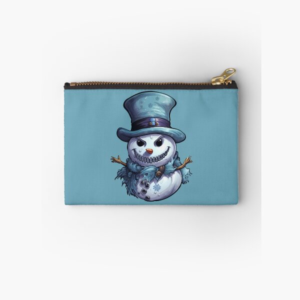 Item preview, Icy Blue Cynicism Cool Snowman Portrait for Winter Fun designed and sold by meganohm.
