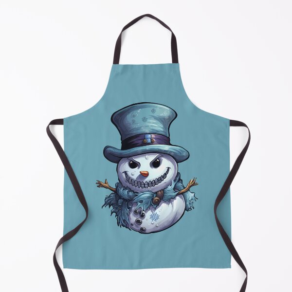 Item preview, Icy Blue Cynicism Cool Snowman Portrait for Winter Fun designed and sold by meganohm.
