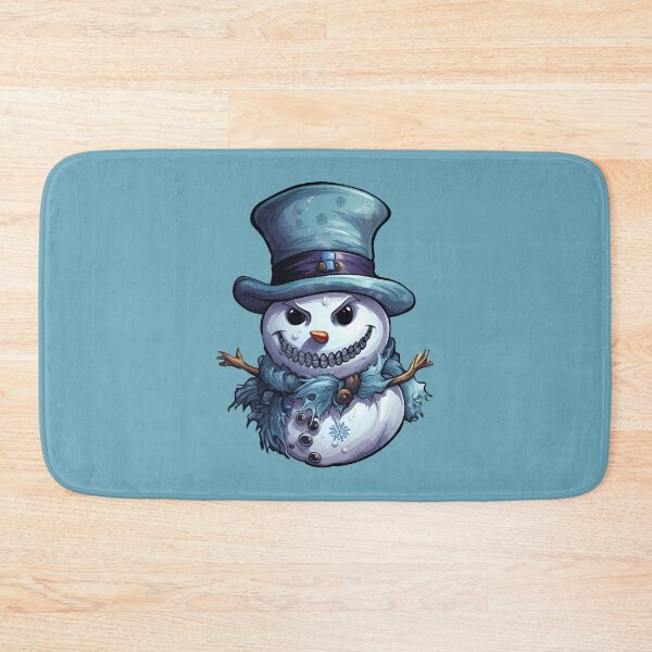 Item preview, Icy Blue Cynicism Cool Snowman Portrait for Winter Fun designed and sold by meganohm.
