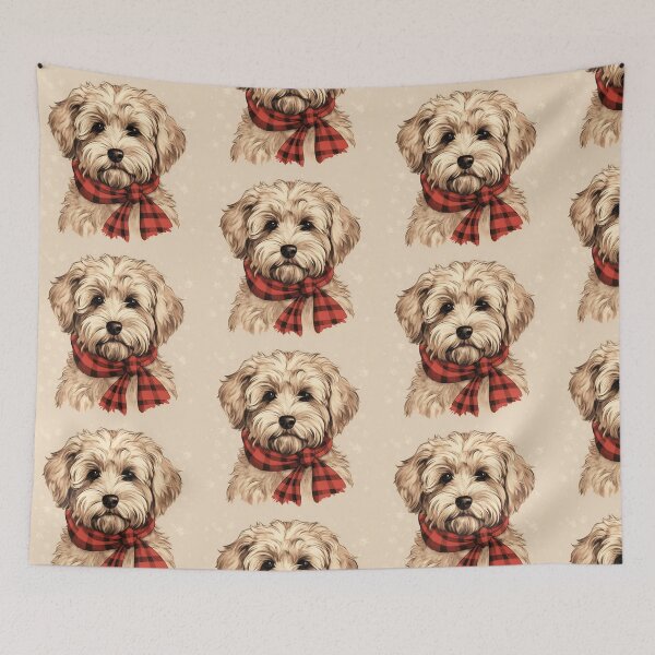 Item preview, Whoodle Christmas Plaid Watercolor designed and sold by rafaeltto.