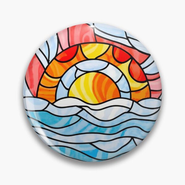 Artikelvorschau, Stained Glass Pattern ocean  entworfen und verkauft von Timegraf.
