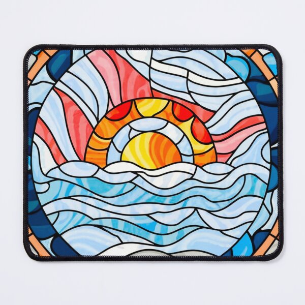 Artikelvorschau, Stained Glass Pattern ocean entworfen und verkauft von Timegraf.