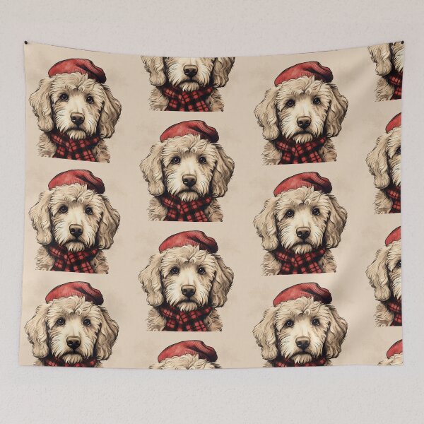 Item preview, Whoodle Christmas Plaid Watercolor designed and sold by rafaeltto.
