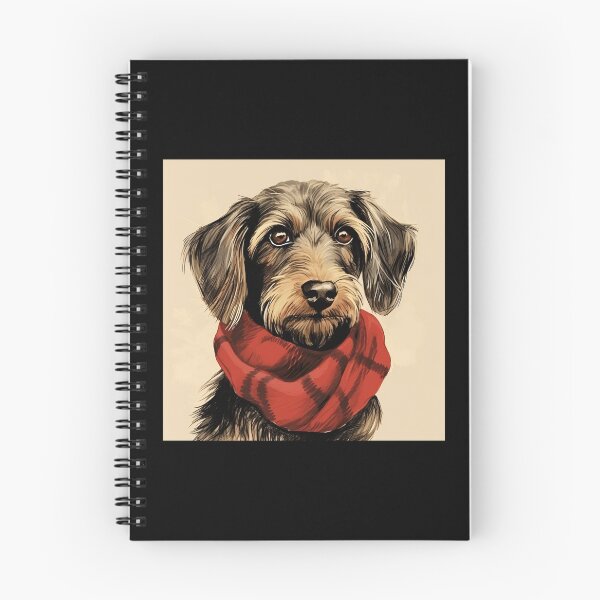 Item preview, Wirehaired Dachshund Christmas Plaid Watercolor designed and sold by rafaeltto.