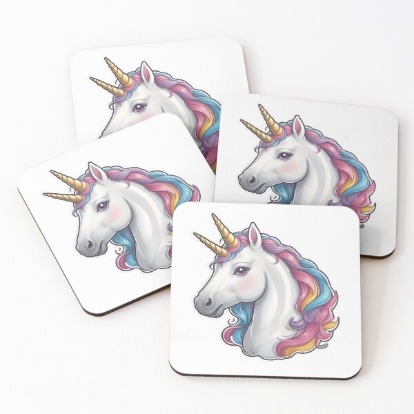 Item preview, Cute magical unicorn with rainbow color mane designed and sold by Bela Mehta.