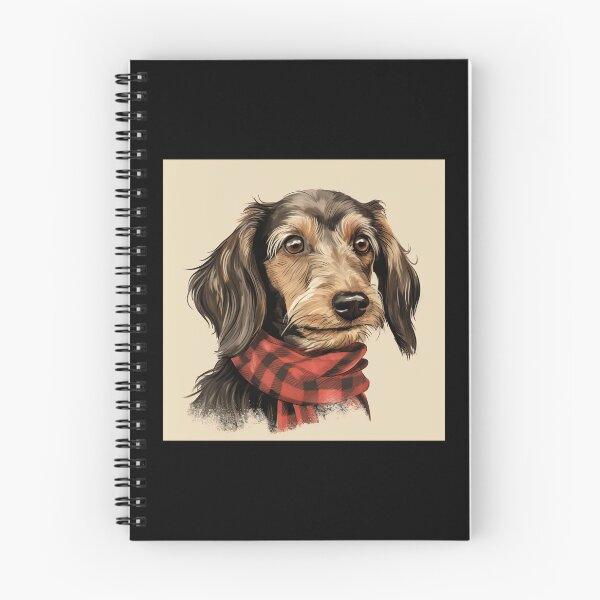 Item preview, Wirehaired Dachshund Christmas Plaid Watercolor designed and sold by rafaeltto.