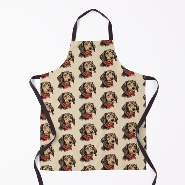 Item preview, Wirehaired Dachshund Christmas Plaid Watercolor designed and sold by rafaeltto.
