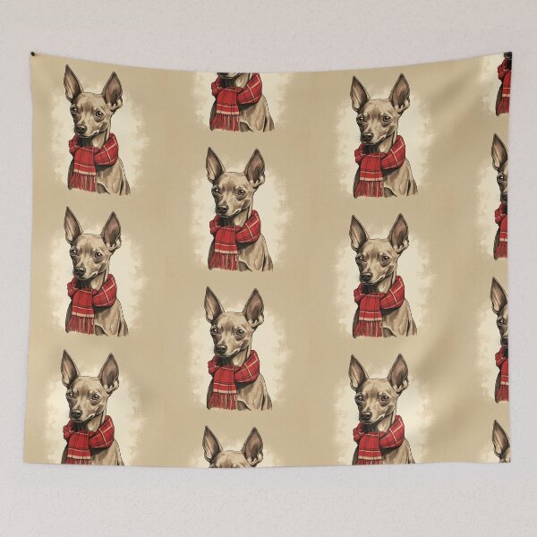 Item preview, Xoloitzcuintli Xolo Christmas Plaid Watercolor designed and sold by rafaeltto.