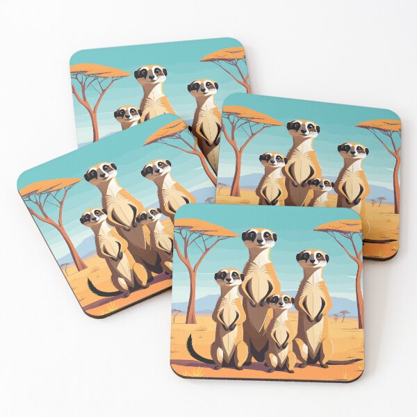Item preview, Meerkats Artwork designed and sold by WildlifeInc.