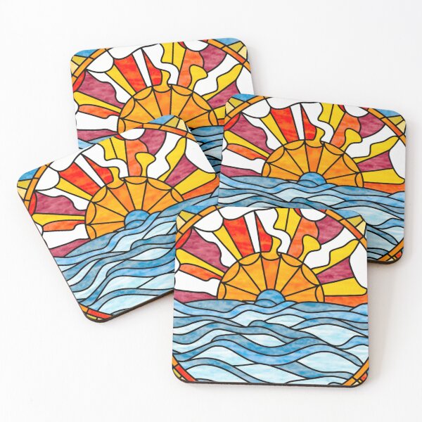 Item preview, Stained Glass Pattern ocean  designed and sold by Timegraf.