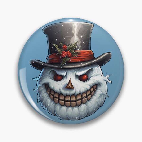 Item preview, Playful Snowman Eccentricity Crazy Portrait with Black Top Hat designed and sold by meganohm.
