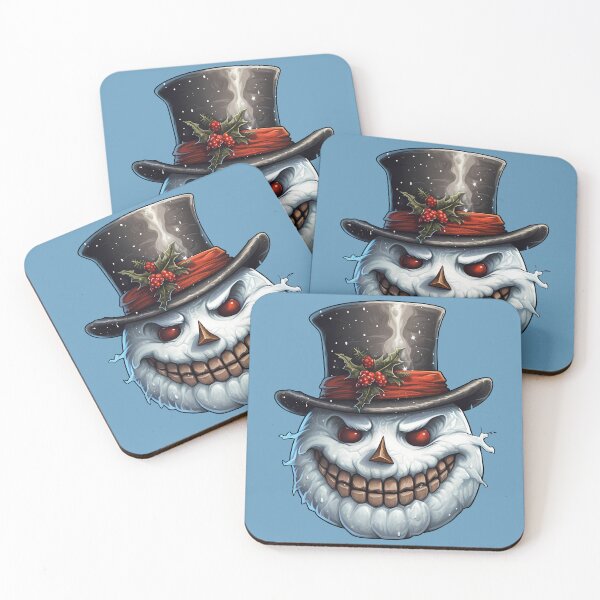 Item preview, Playful Snowman Eccentricity Crazy Portrait with Black Top Hat designed and sold by meganohm.