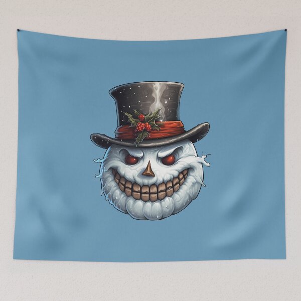 Item preview, Playful Snowman Eccentricity Crazy Portrait with Black Top Hat designed and sold by meganohm.