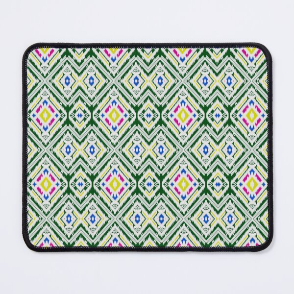 Item preview, Multicolor of green geometric pattern stripes ikat seamless backgroundters designed and sold by Aesthetic shapes design.
