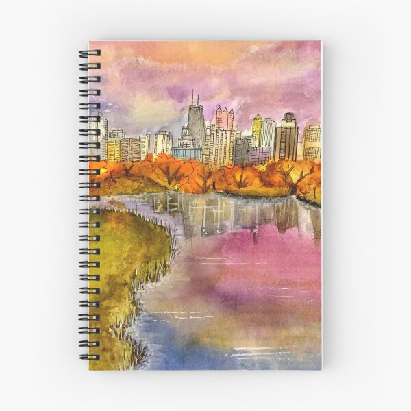 Item preview, Chicago South Pond Watercolor designed and sold by Color Chicago.