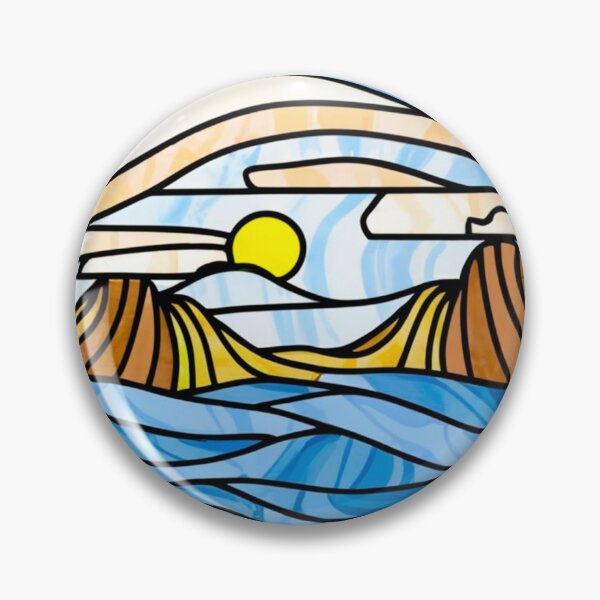 Artikelvorschau, Stained Glass Pattern ocean  entworfen und verkauft von Timegraf.