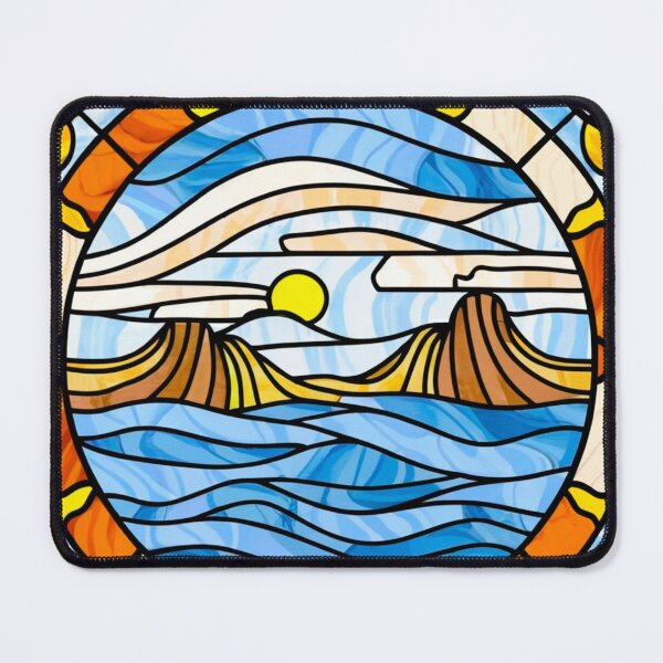 Artikelvorschau, Stained Glass Pattern ocean entworfen und verkauft von Timegraf.
