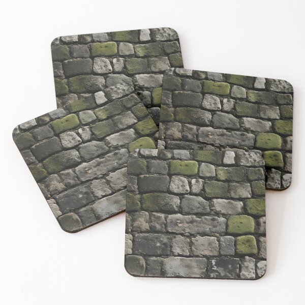 Item preview, Moss-Blanketed Cobblestone Street: A Rustic Rembrandt-Inspired Pattern designed and sold by polonuim210.