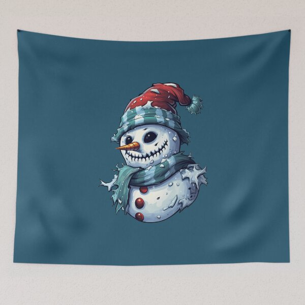 Item preview, Heartwarming Snowman Charm Cute Design with Red Santa Hat designed and sold by meganohm.
