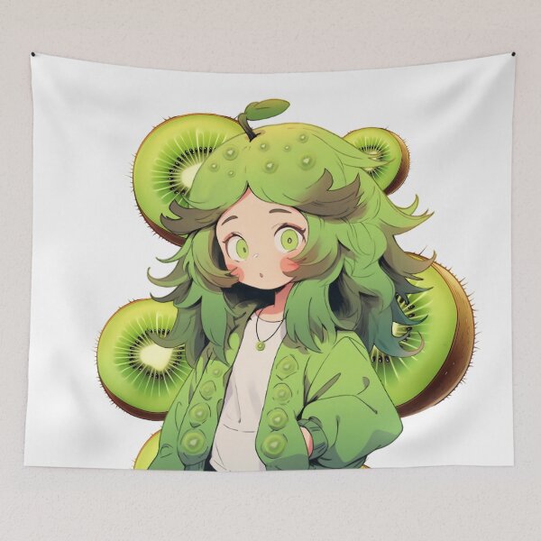 Item preview, Cute Animated Cartoon Character: Kiwi Girl designed and sold by CareToCanvas.