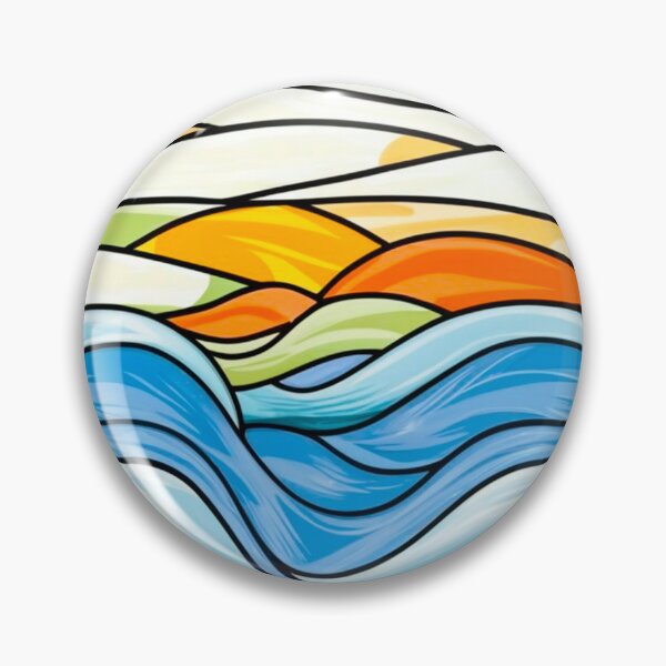 Artikelvorschau, Stained Glass Pattern ocean  entworfen und verkauft von Timegraf.