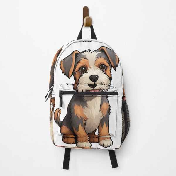 Item preview, Joyful Terrier Delight - Cute Cartoon Dog Sitting designed and sold by PureGlee.