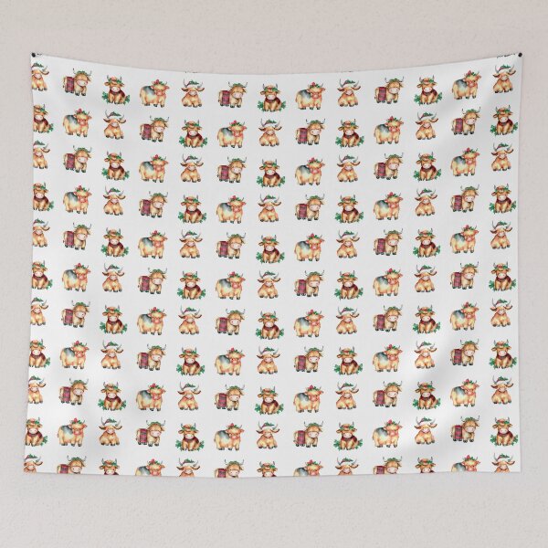 Item preview, Cute Christmas Scottish Highland Cows designed and sold by TheAnimalZ00.