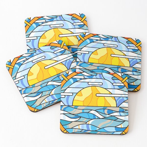 Item preview, Stained Glass Pattern ocean  designed and sold by Timegraf.
