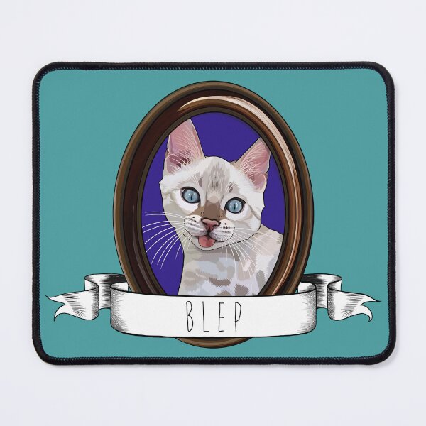 Item preview, Framed Portrait of a Snow Lynx Bengal Cat Blep designed and sold by Carleah Unique.