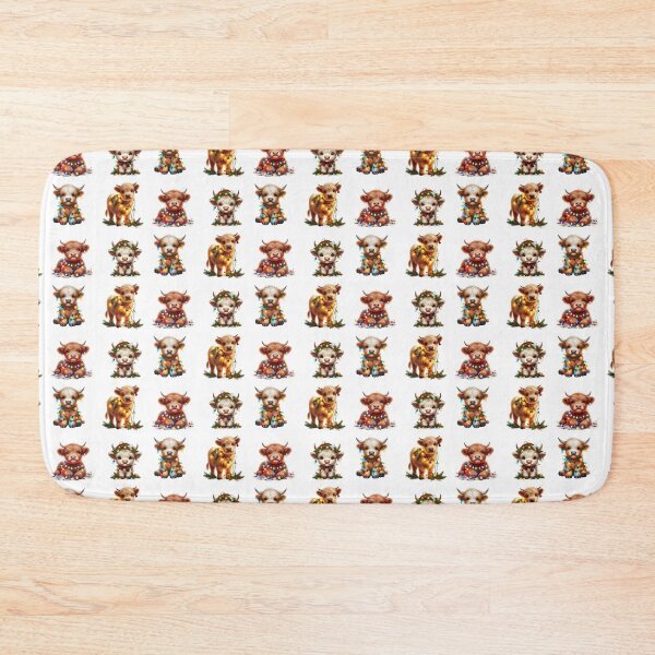 Item preview, Christmas Scottish Highland Cows designed and sold by TheAnimalZ00.