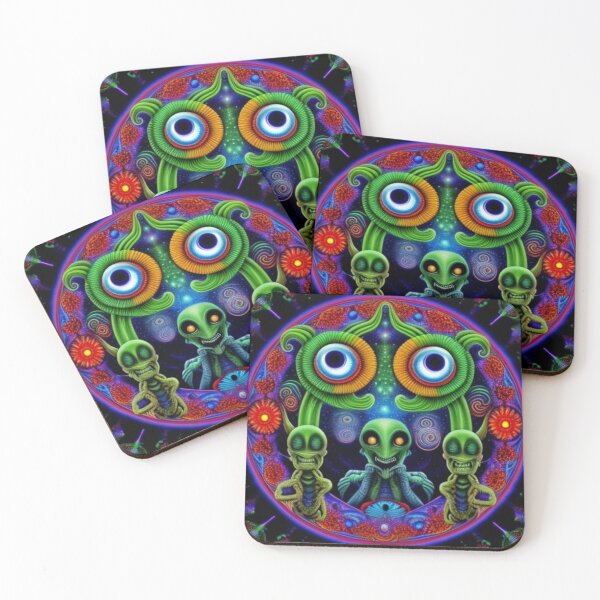 Item preview, Trippy Psychedelic Alien Art designed and sold by TheDarkWardrobe.